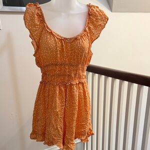Lush Orange Polka Dot Romper